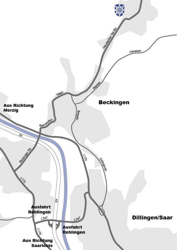 Anfahrt - WRD Große-Beck GmbH, Beckingen, Saarland